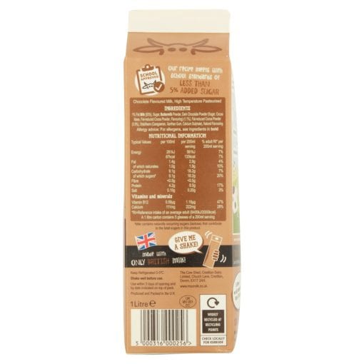 Moo Milk Chocolate Flavoured 1 Fat Milk 1 Litre Crediton Dairy